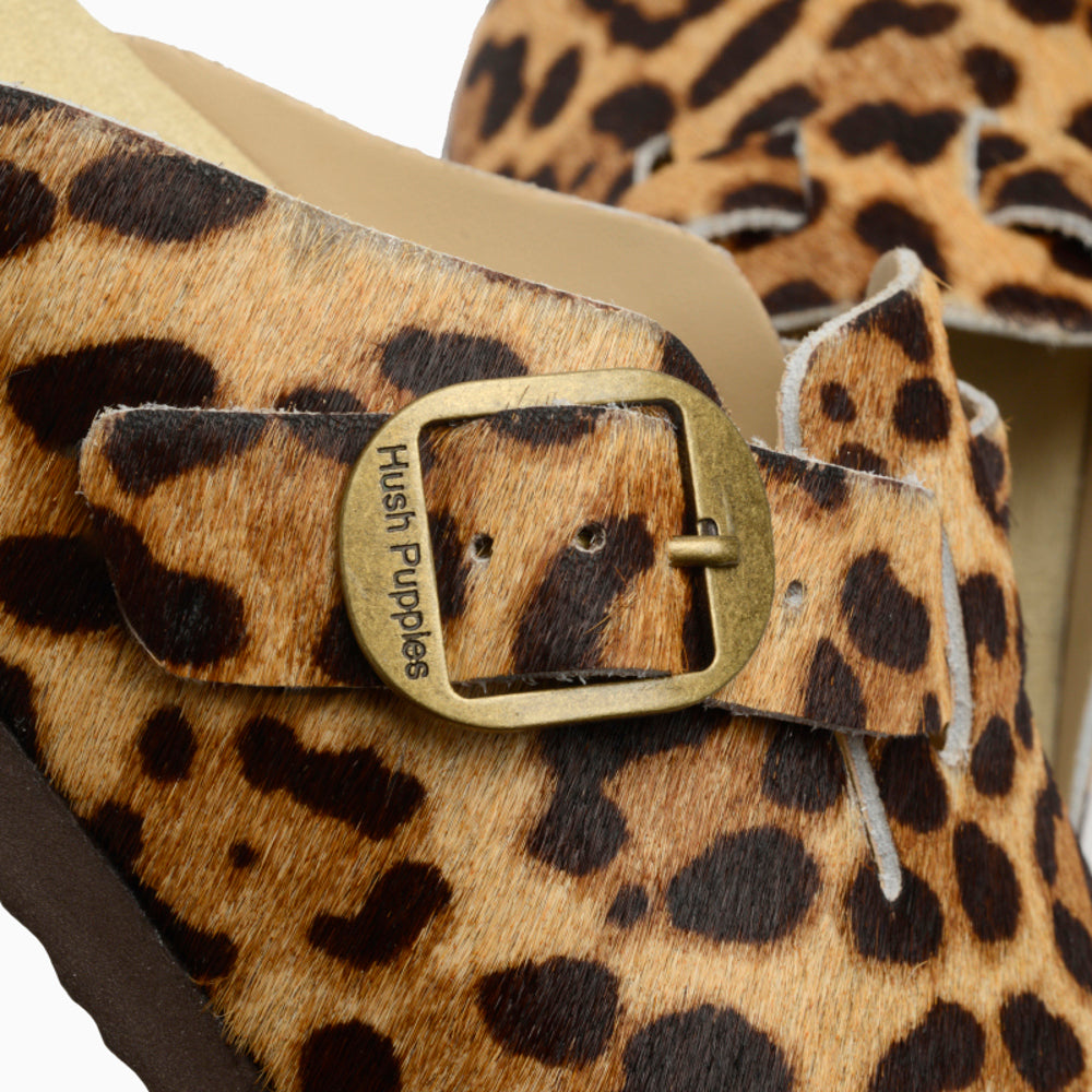 Zuecos Hush Puppies Bora Leopardo